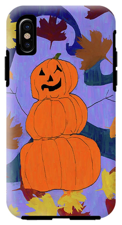 Pumpkin Snowman - Phone Case