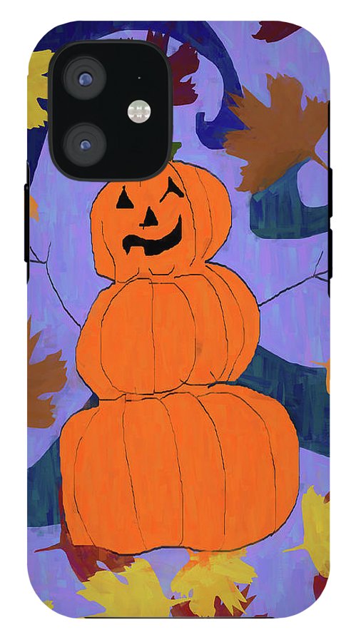 Pumpkin Snowman - Phone Case
