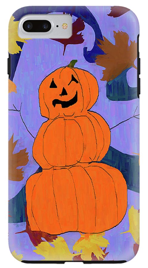 Pumpkin Snowman - Phone Case