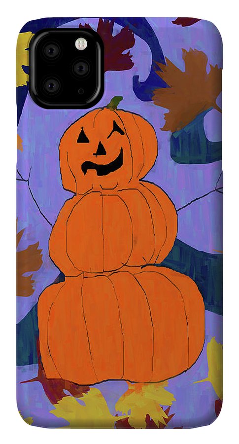 Pumpkin Snowman - Phone Case