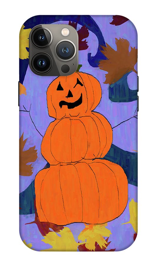 Pumpkin Snowman - Phone Case