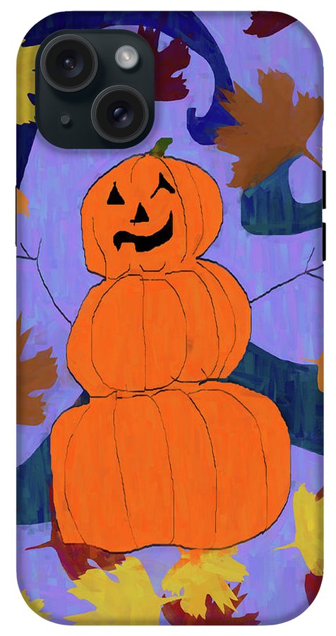Pumpkin Snowman - Phone Case