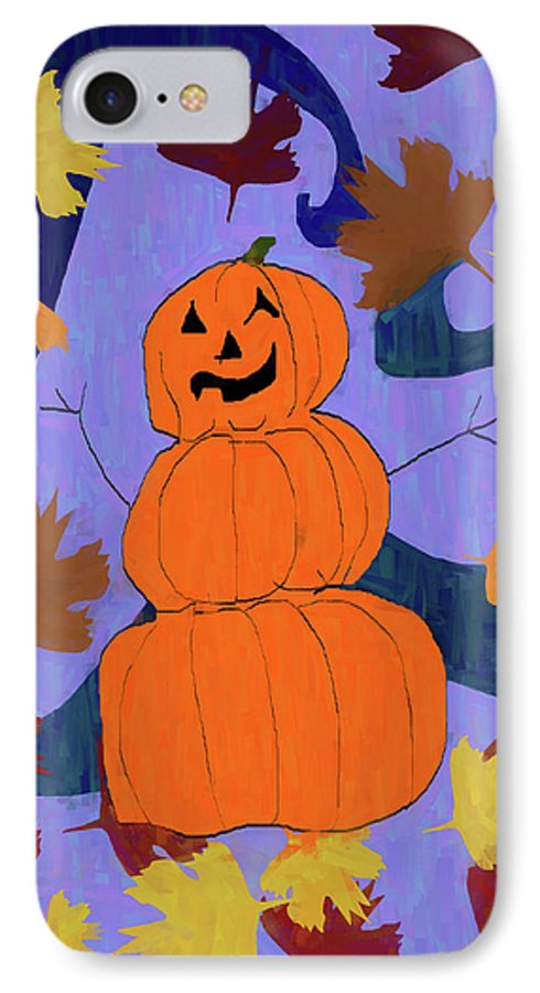 Pumpkin Snowman - Phone Case