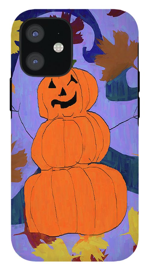 Pumpkin Snowman - Phone Case