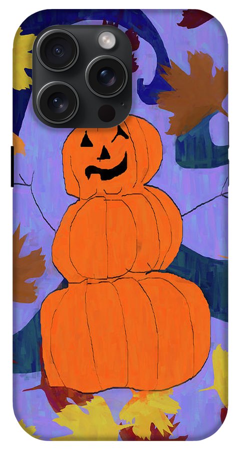 Pumpkin Snowman - Phone Case