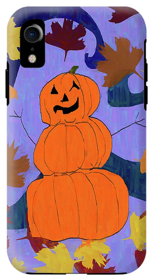 Pumpkin Snowman - Phone Case