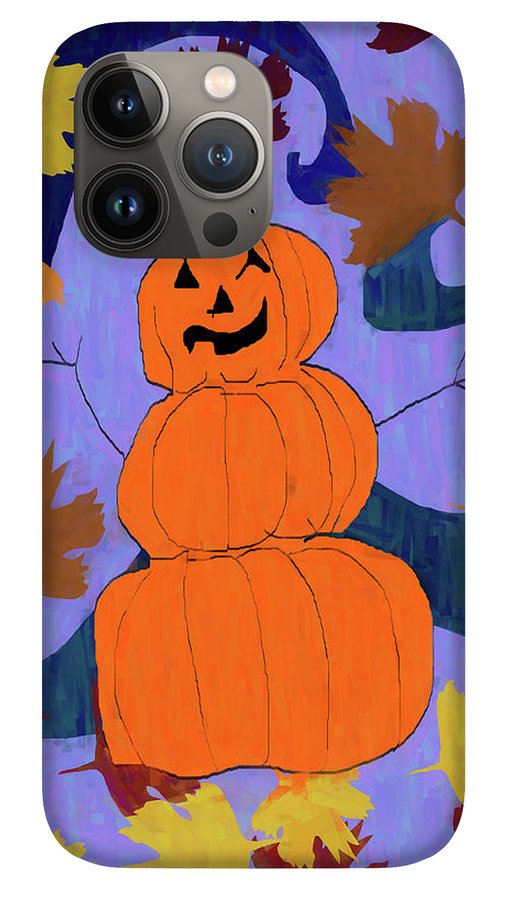 Pumpkin Snowman - Phone Case