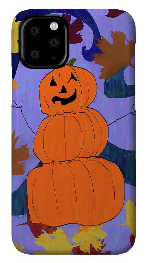 Pumpkin Snowman - Phone Case