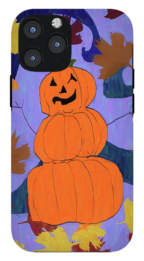 Pumpkin Snowman - Phone Case
