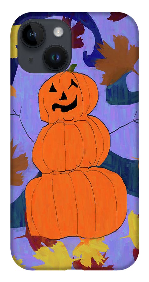 Pumpkin Snowman - Phone Case