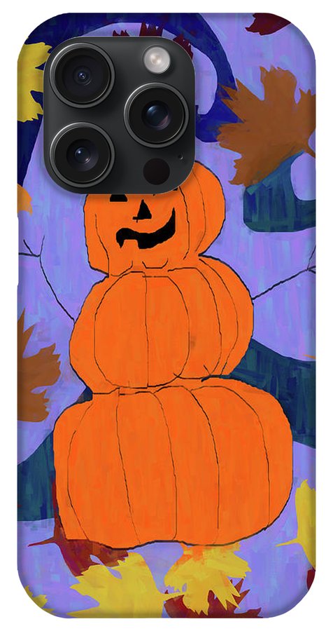 Pumpkin Snowman - Phone Case