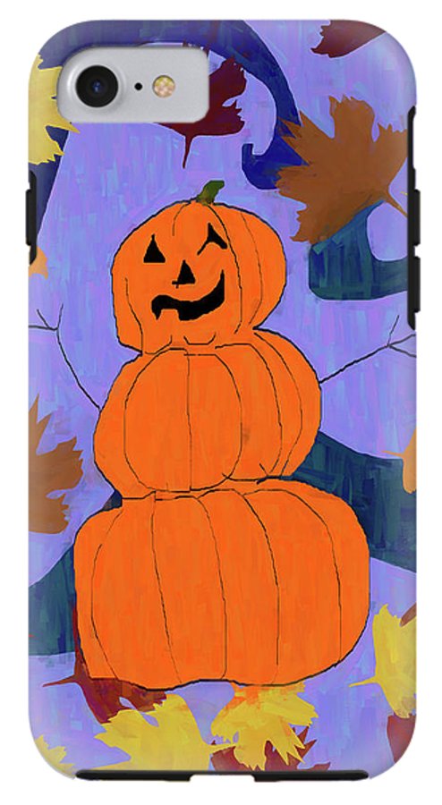Pumpkin Snowman - Phone Case