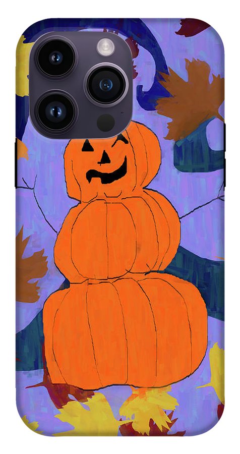Pumpkin Snowman - Phone Case