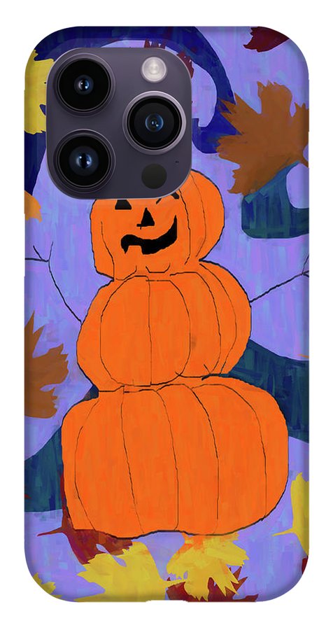 Pumpkin Snowman - Phone Case