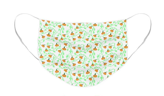 Pumpkin Vines Pattern - Face Mask