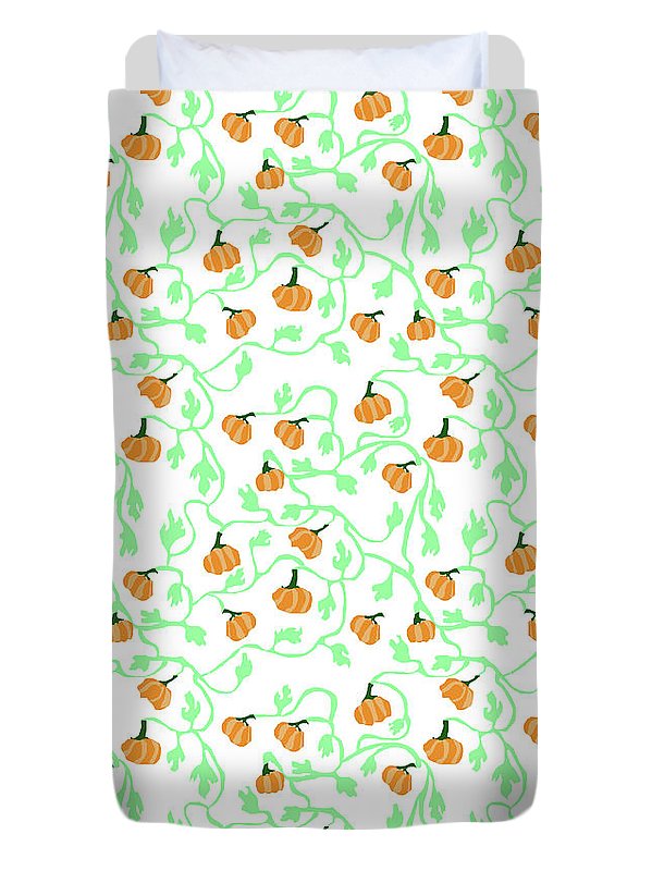 Pumpkin Vines Pattern - Duvet Cover