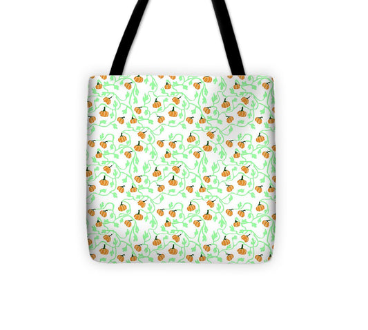Pumpkin Vines Pattern - Tote Bag
