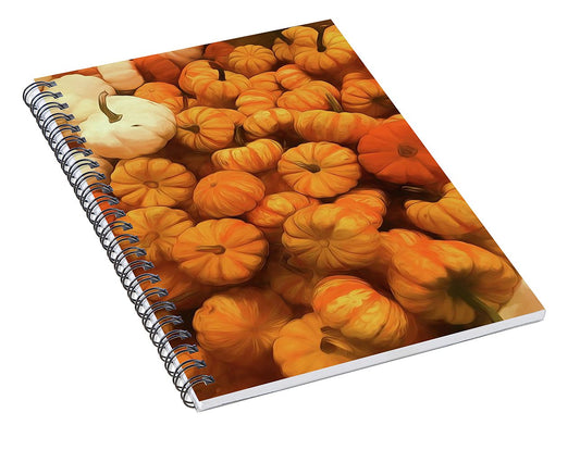 Pumpkins Tiny Gourds Pile - Spiral Notebook