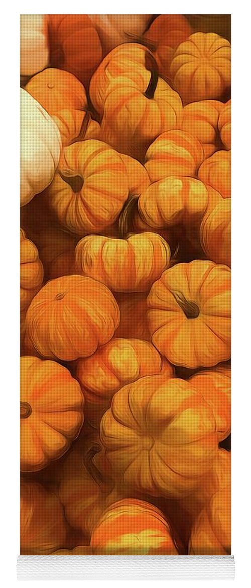 Pumpkins Tiny Gourds Pile - Yoga Mat