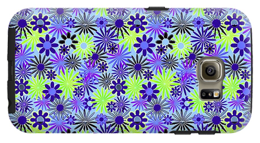 Purple and Green Daisies Variation 4 - Phone Case