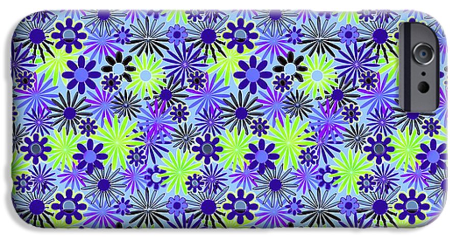 Purple and Green Daisies Variation 4 - Phone Case