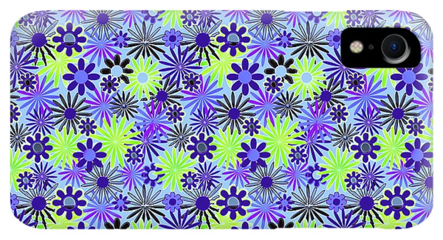 Purple and Green Daisies Variation 4 - Phone Case