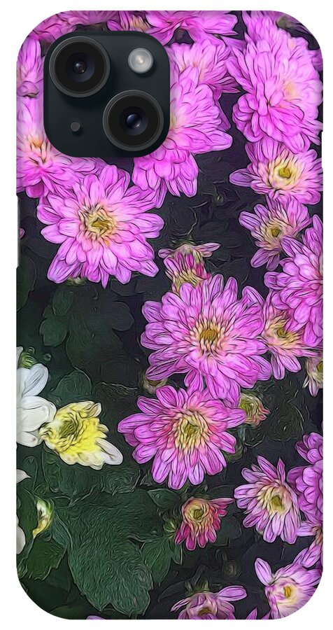 Purple Fall Mums - Phone Case