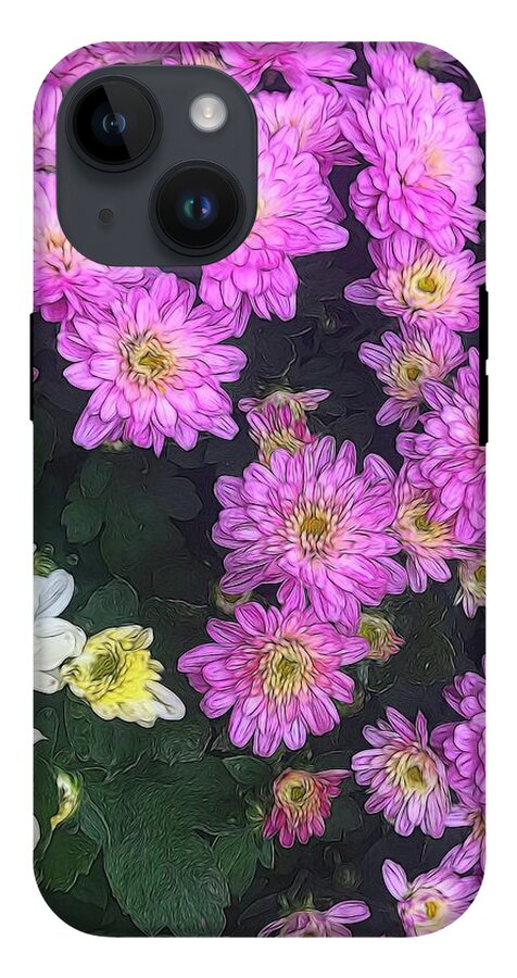 Purple Fall Mums - Phone Case