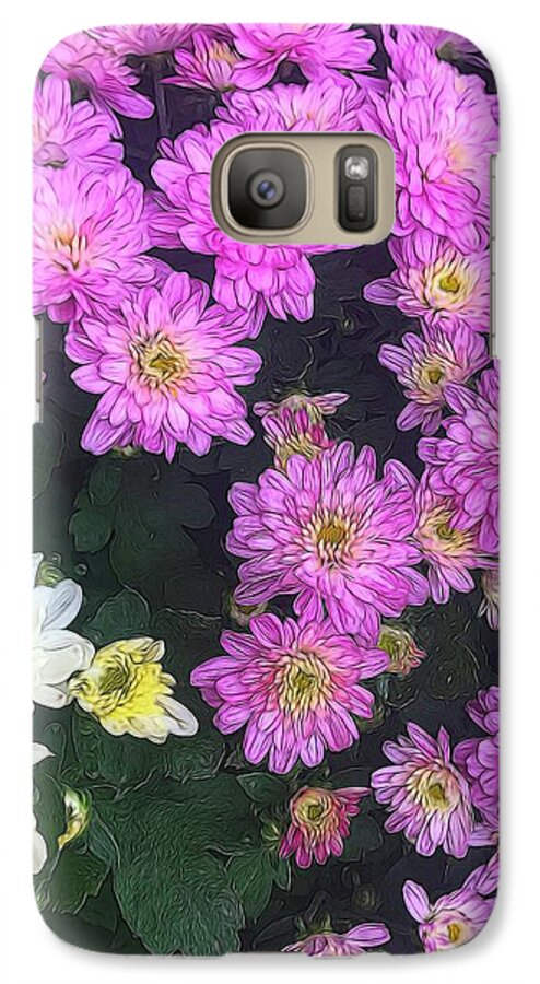 Purple Fall Mums - Phone Case