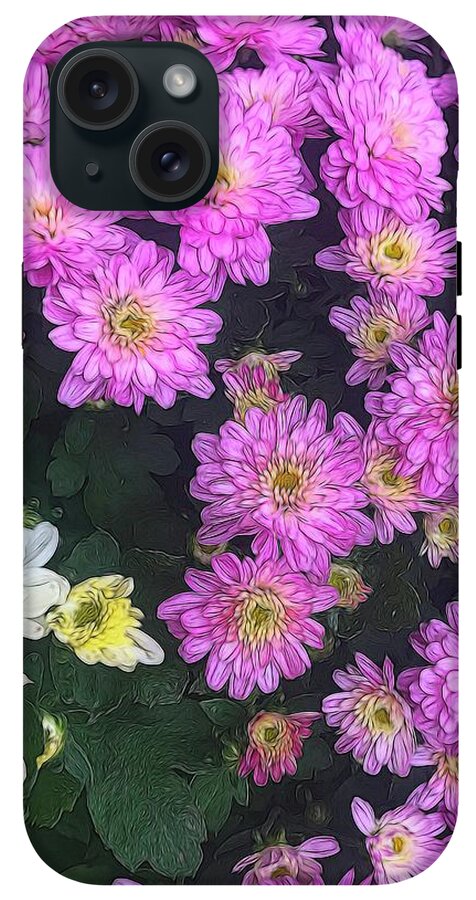 Purple Fall Mums - Phone Case