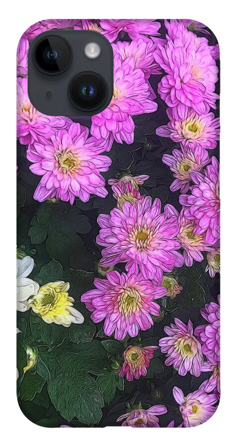 Purple Fall Mums - Phone Case