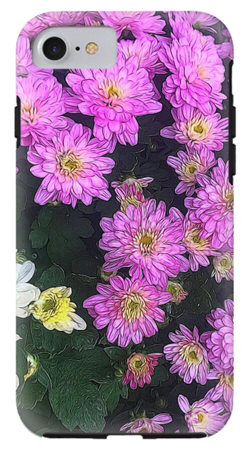 Purple Fall Mums - Phone Case