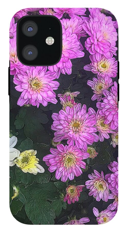 Purple Fall Mums - Phone Case