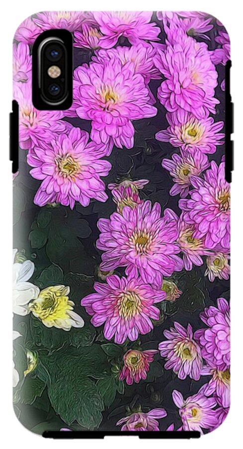 Purple Fall Mums - Phone Case
