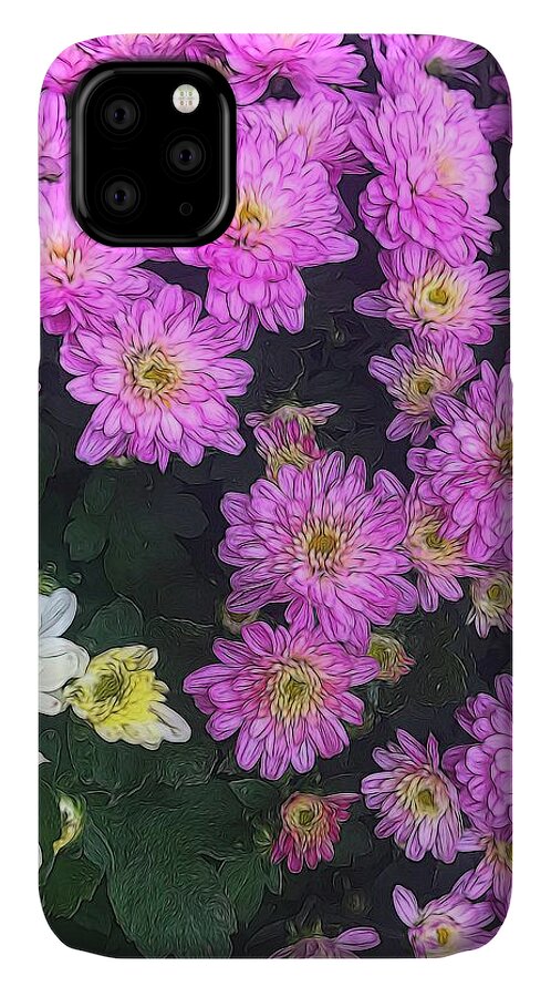 Purple Fall Mums - Phone Case