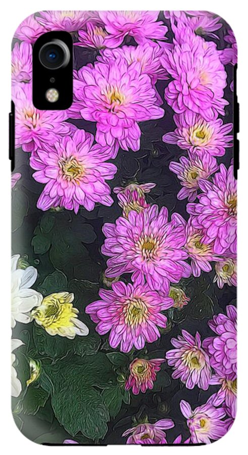 Purple Fall Mums - Phone Case