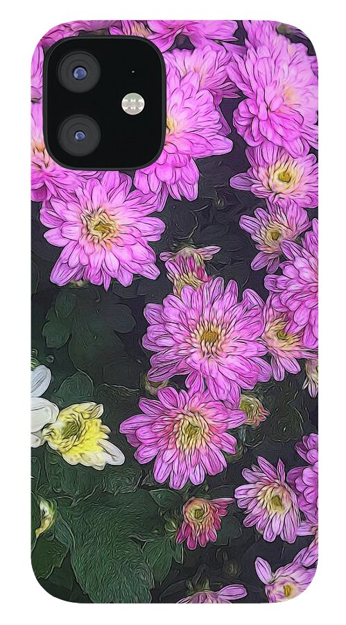 Purple Fall Mums - Phone Case