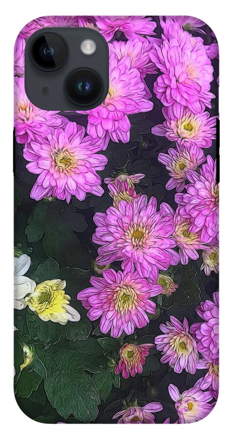 Purple Fall Mums - Phone Case