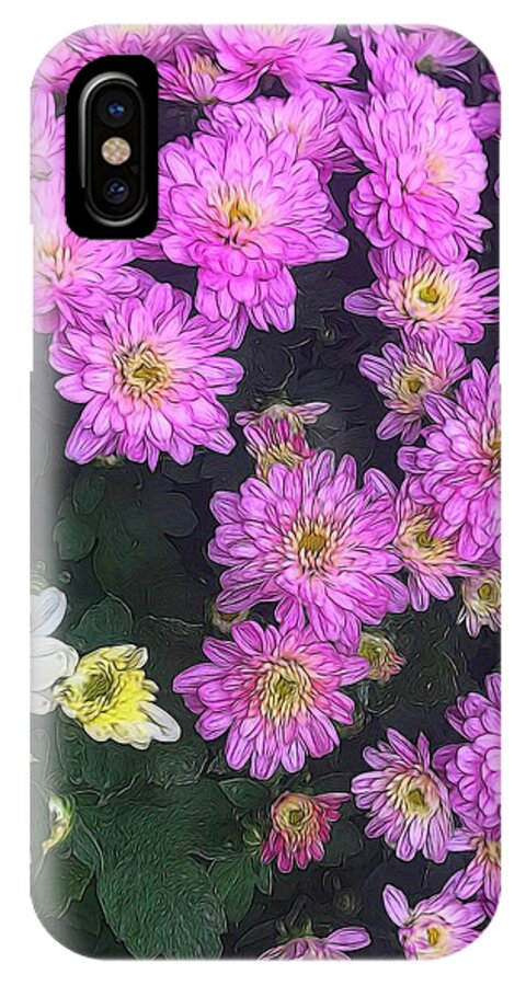 Purple Fall Mums - Phone Case