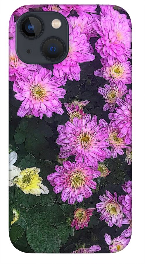 Purple Fall Mums - Phone Case