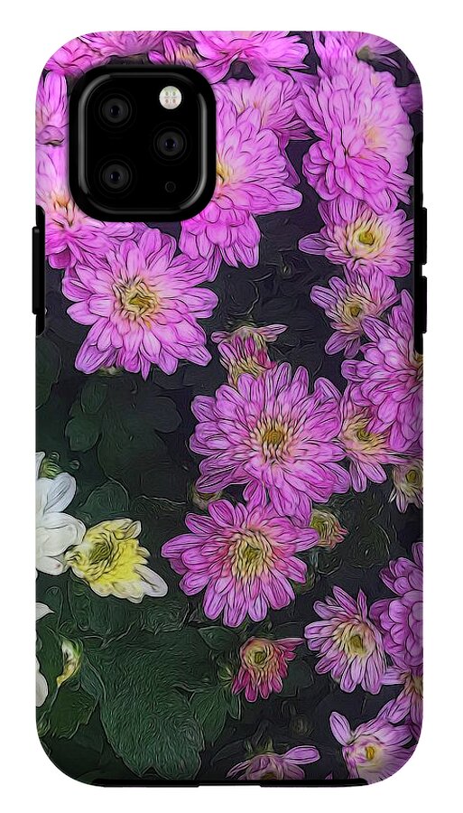 Purple Fall Mums - Phone Case