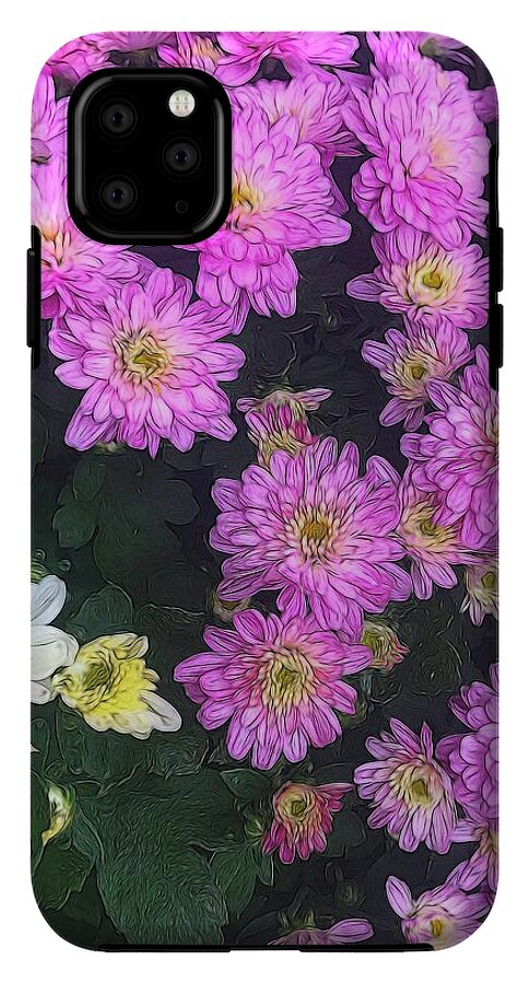 Purple Fall Mums - Phone Case