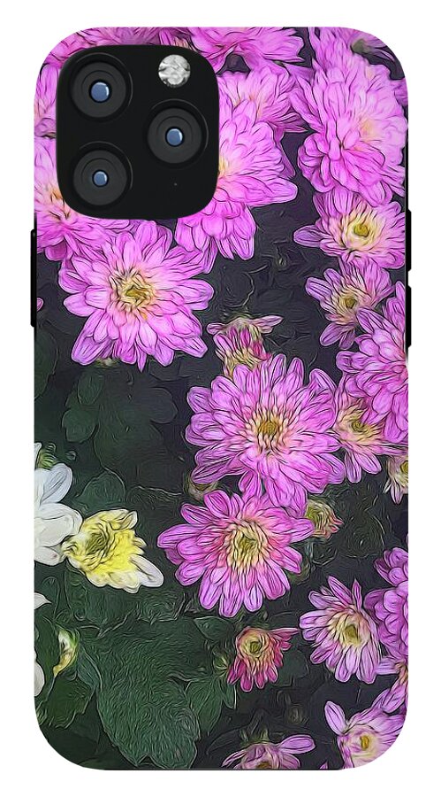 Purple Fall Mums - Phone Case