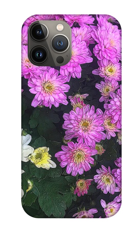 Purple Fall Mums - Phone Case