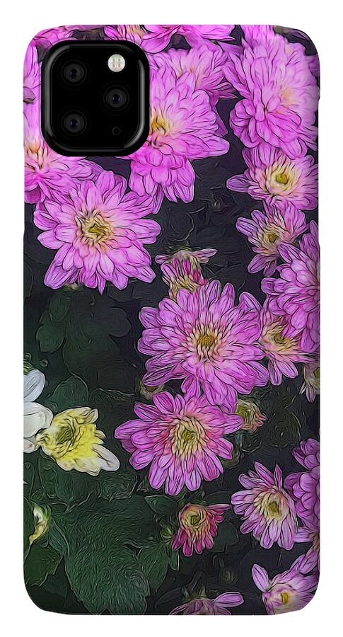 Purple Fall Mums - Phone Case