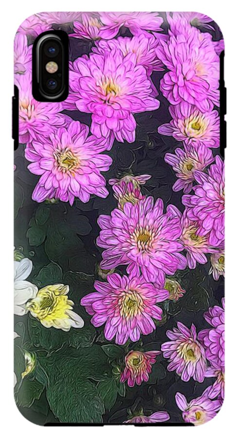 Purple Fall Mums - Phone Case