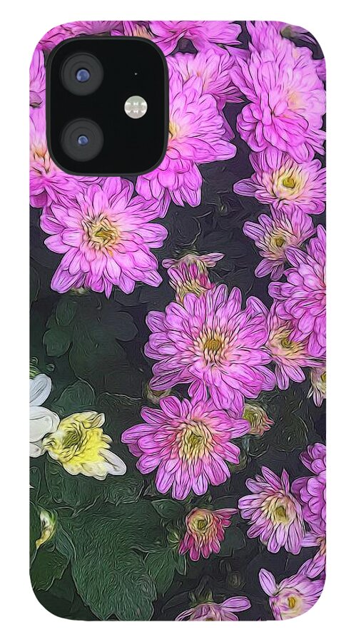 Purple Fall Mums - Phone Case
