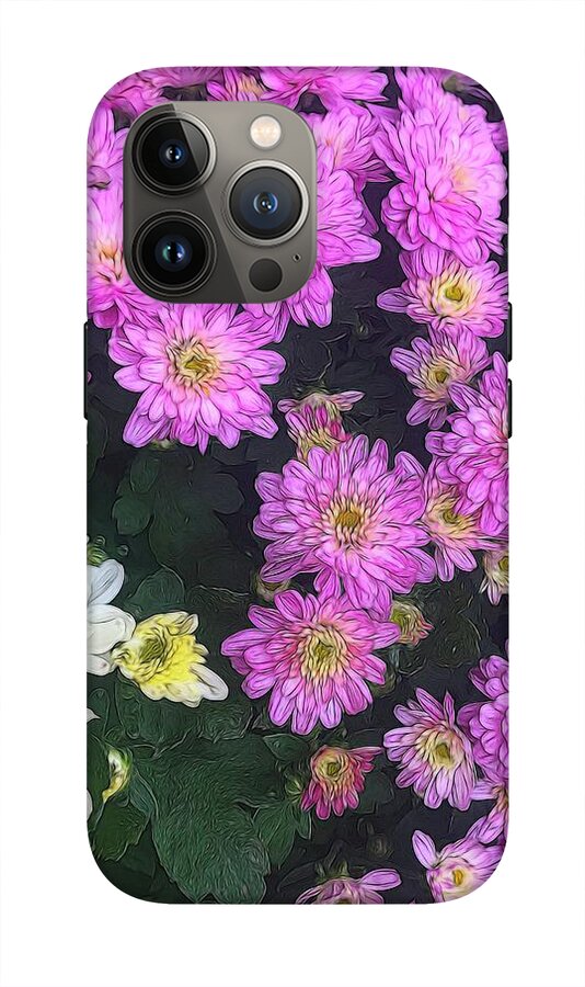 Purple Fall Mums - Phone Case