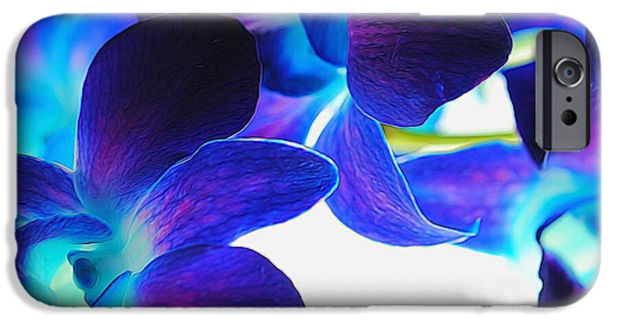 Purple Orchids On White Close Up - Phone Case