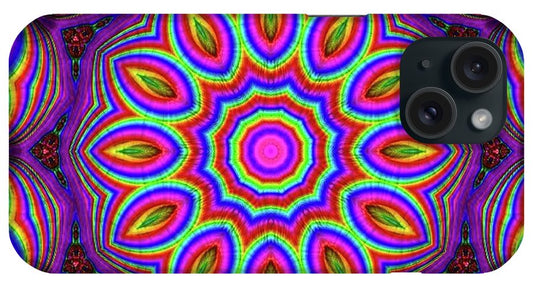 Purple Rainbow Flower Kaleidoscope - Phone Case